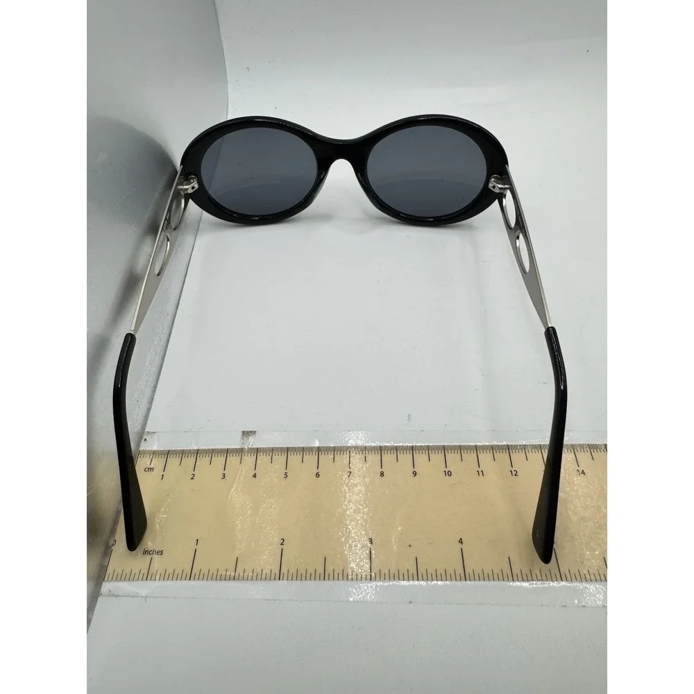 Vintage Fiorucci Black Steampunk Oversized Sunglasses
